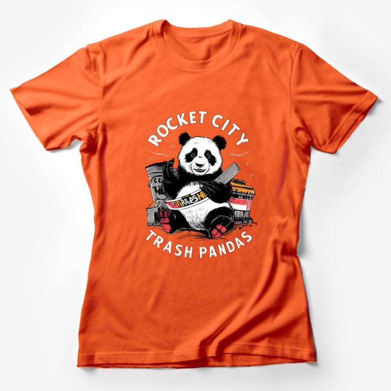 Novelty Trash Panda T-Shirt, Urban Wildlife Rocket City Panda, Unique Panda Tee, Gift for Animal Lovers, Street Art Inspired Shirt Female T-Shirt