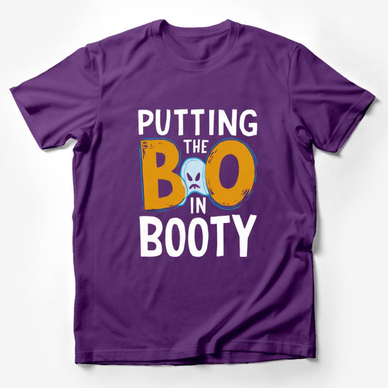 Funny Pirate Skull T-Shirt, Putting The Boo In Booty, Halloween Tee, Casual Graphic Shirt, Unisex Clothing, Gift for Friends Male T-Shirt