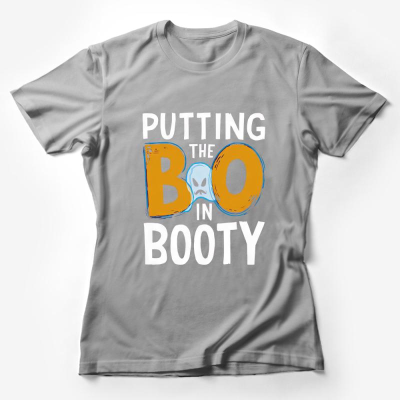 Funny Pirate Skull T-Shirt, Putting The Boo In Booty, Halloween Tee, Casual Graphic Shirt, Unisex Clothing, Gift for Friends Female T-Shirt