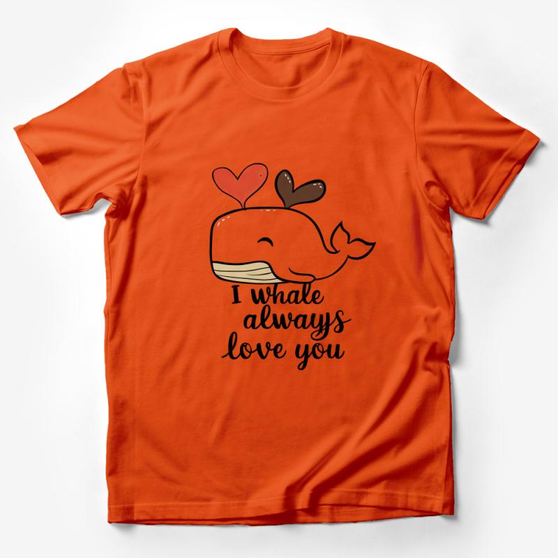 Cute Whale Love T-Shirt, Heart Balloon Graphic Tee, Valentine's Day Romantic Shirt, Unisex Gift for Couples Male T-Shirt