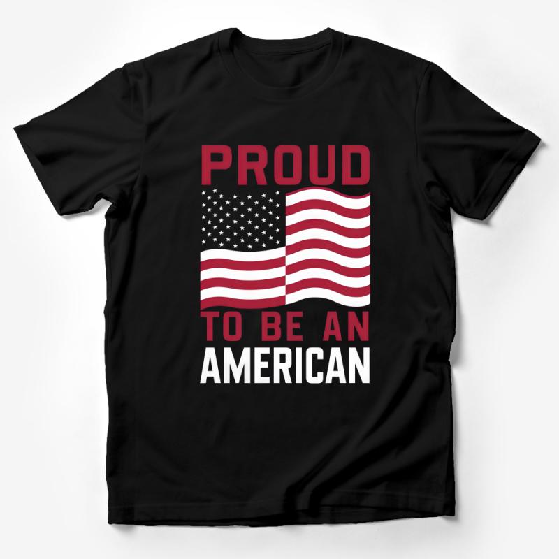 Patriotic T-Shirt Proud To Be An American Flag Design, Unisex Adult Casual Wear, Fourth of July Tee Male T-Shirt