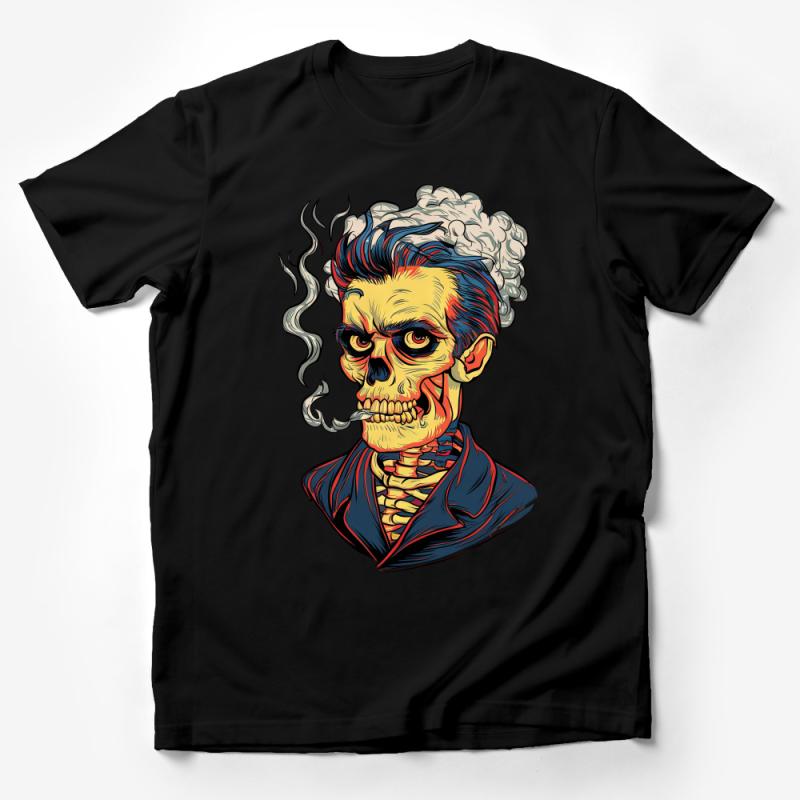 Cool Smoking Skeleton T-Shirt, Hipster Skull with Sunglasses, Unisex Graphic Tee, Vintage Inspired Skull Shirt, Unique Gift Idea Male T-Shirt