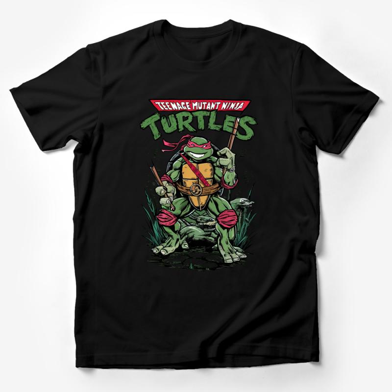 Teenage Mutant Ninja Turtles Classic Michelangelo T-Shirt, Retro Comic Book Style Tee, Unisex Graphic Shirt Male T-Shirt