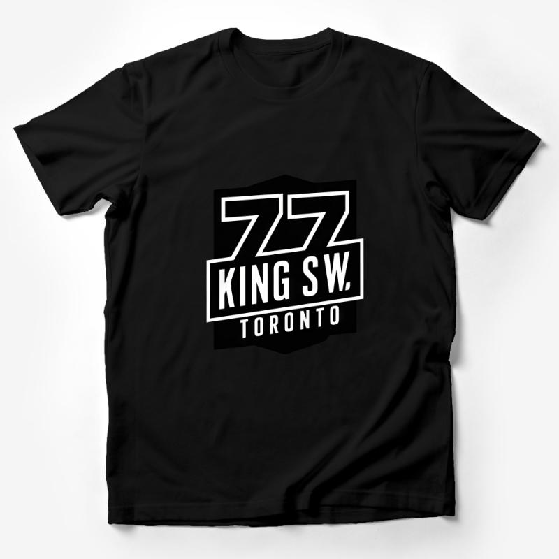 Toronto Streetwear T-Shirt, 77 King SW Bold Graphic Tee, Urban Style Unisex Shirt, City Inspired Casual Wear, Unique Typography Top Male T-Shirt