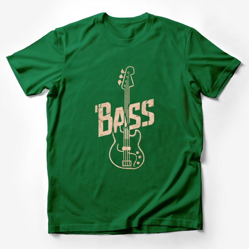 Vintage Bass Guitar T-Shirt, Music Lover Tee, Gift for Bassists, Unisex Graphic Shirt, Band Member Apparel Male T-Shirt