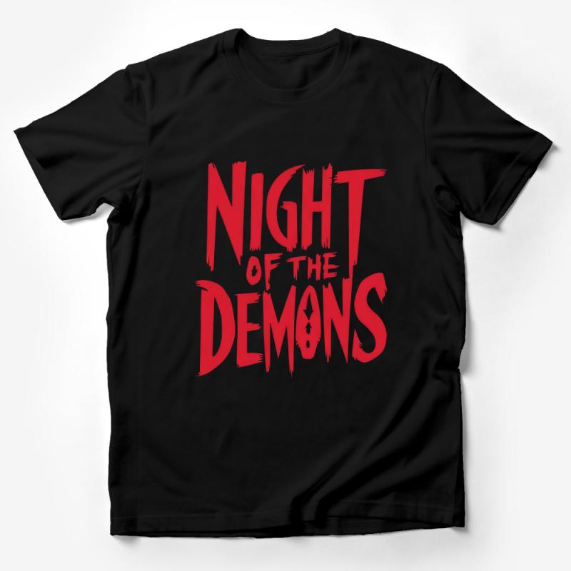 Night of the Demons Red Graphic Tee, Horror Movie Fan T-Shirt, Unisex Casual Streetwear, Vintage Style Shirt Male T-Shirt