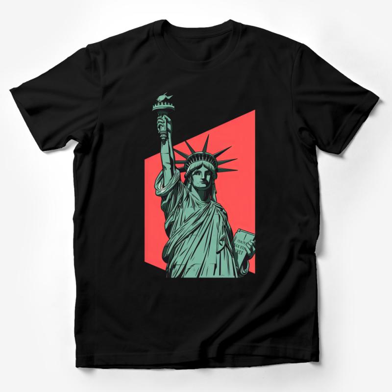 Liberty Graphic T-Shirt, Patriotic Tee, USA Landmark Shirt, Unisex Cotton Top, Urban Style Clothing, American Icon Apparel, Trendy Tee Male T-Shirt