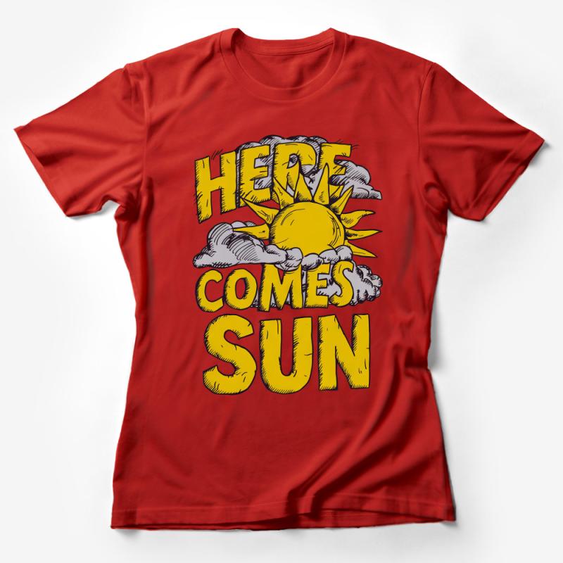 Sunny Day T-Shirt, Vintage Retro Sun Graphic Tee, Summer Beach Casual Wear, Unisex Yellow Shirt Female T-Shirt