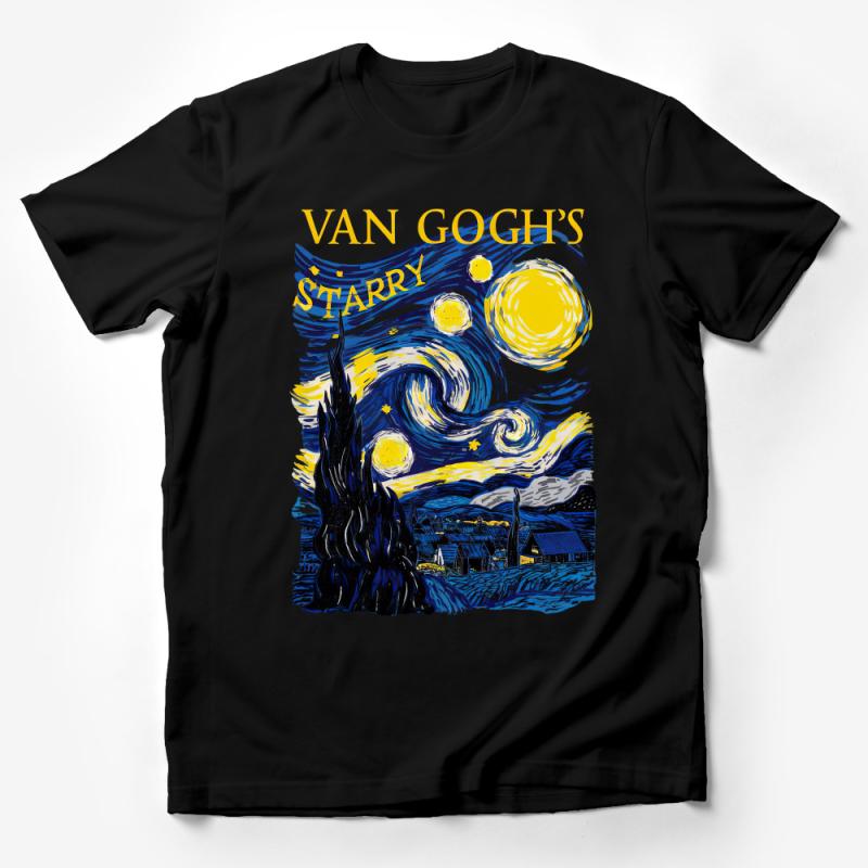 Van Gogh Starry Night Inspired T-Shirt, Artistic Tee, Unisex Graphic Tee, Casual Wear, Unique Gift Idea Male T-Shirt