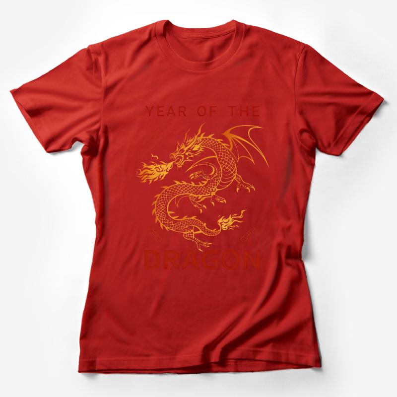 Year of The Dragon T-Shirt, Asian Mythology, Zodiac Dragon, Unisex Tee, Graphic Dragon Shirt, Chinese New Year Gift Female T-Shirt