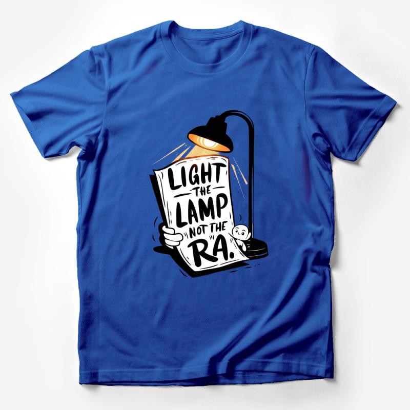 Unique Reading T-Shirt, Light The Lamp Not The R.A., Book Lover Tee, Cozy Reader Gift, Unisex Literary Shirt, Soft Cotton Top Male T-Shirt