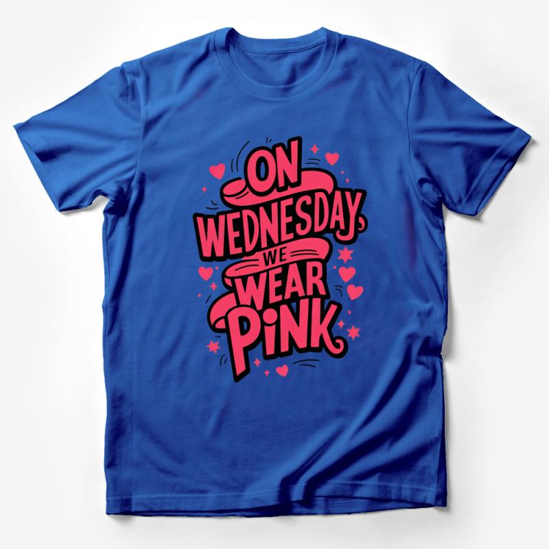 On Wednesday We Wear Pink T-Shirt, Graphic Tee for Women, Casual Streetwear, Fashion Statement Top, Unique Gift Idea Male T-Shirt