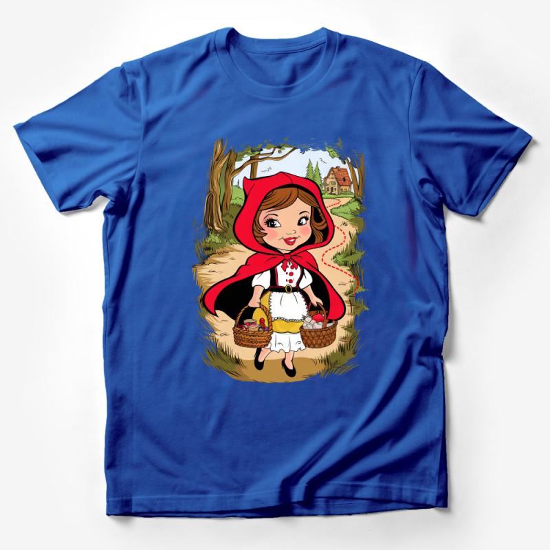 Little Red Riding Hood Fairy Tale T-Shirt, Cute Storybook Character, Kids Fantasy Clothing, Enchanted Forest Tee, Youth and Adult Sizes Male T-Shirt