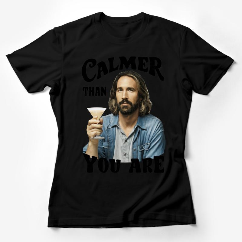 Calm Vibes Graphic Tee, Unique Lettering T-Shirt, Men's Casual Wear, Relaxed Attitude Cotton Shirt Female T-Shirt