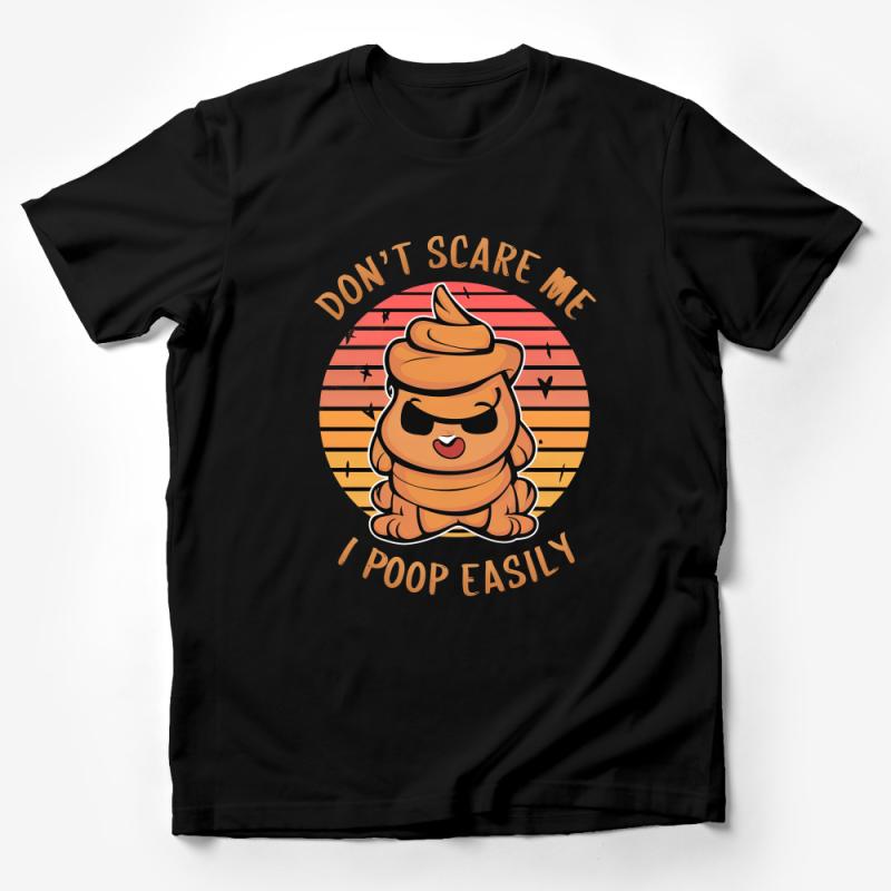 Funny Poop Emoji T-Shirt, Don't Scare Me I Poop Easily Shirt, Cute Emoji Graphic Tee, Humorous Bathroom Joke, Unisex Shirt Gift Male T-Shirt