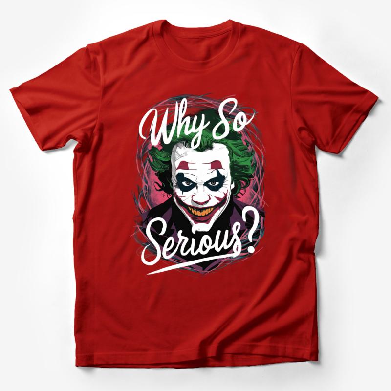 Film Quote Graphic Tee, Why So Serious Joker Inspired T-Shirt, Unisex Comic Book Art Shirt, Pop Culture Apparel, Casual Streetwear Top Male T-Shirt