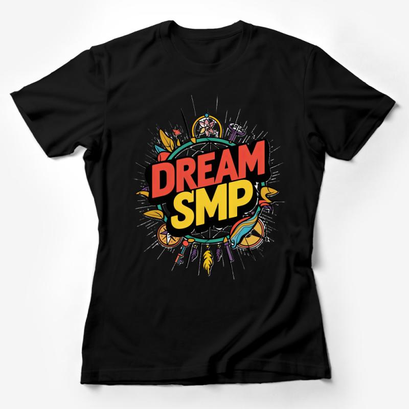 Dream SMP Inspired Graphic Tee, Colorful Unisex T-shirt, Gaming Community Fan Merch, Casual Wear Female T-Shirt