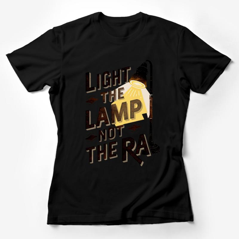 Unique Light The Lamp Not The Rat Graphic Tee, Vintage-Look Streetlight Design T-Shirt, Urban Style Shirt, Unisex Gift Female T-Shirt