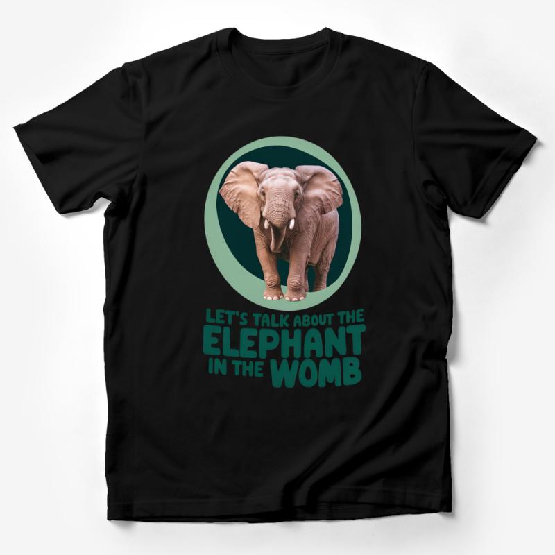 Elephant Womb Awareness T-Shirt, Unisex Nature Conservation Tee, Endangered Species Support, Eco-Friendly Shirt, Animal Lover Gift Male T-Shirt