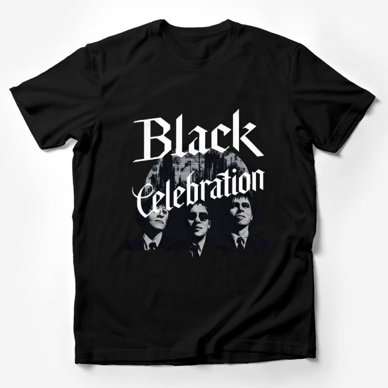 Black Celebration Vintage Band Concert T-Shirt with Iconic Album Cover Artwork Design Male T-Shirt