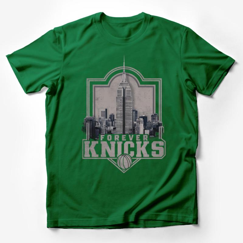 Vintage Forever Knicks T-Shirt, Empire State Building Graphic Tee, Urban City Skyline Shirt, Sports Fan Apparel, Unisex Clothing Gift Male T-Shirt