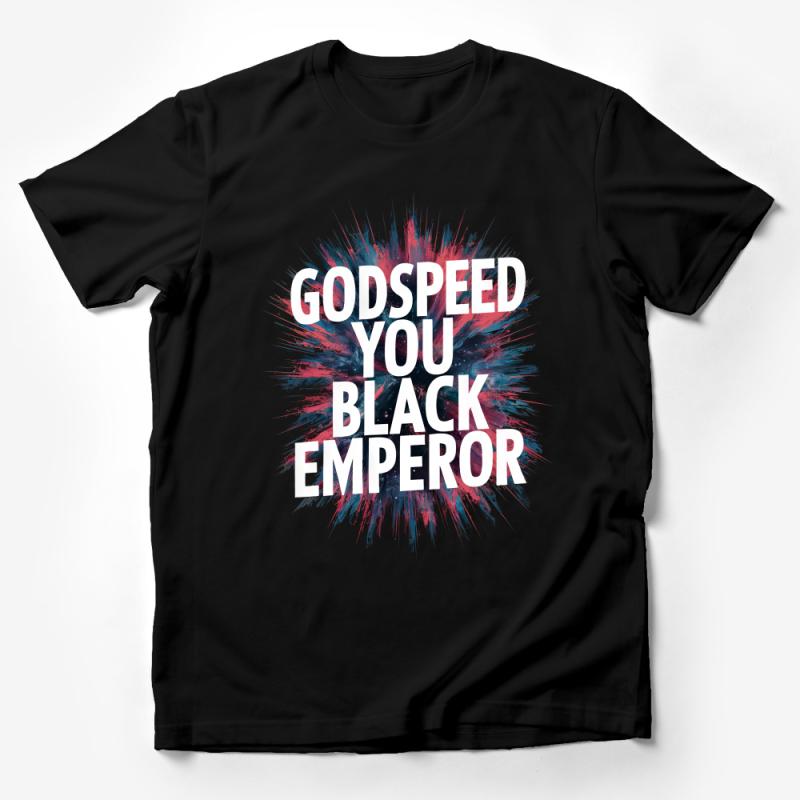 Abstract Art Splash T-Shirt, Godspeed You Black Emperor Inspired Tee, Urban Style Graphic Shirt, Unisex Clothing Male T-Shirt