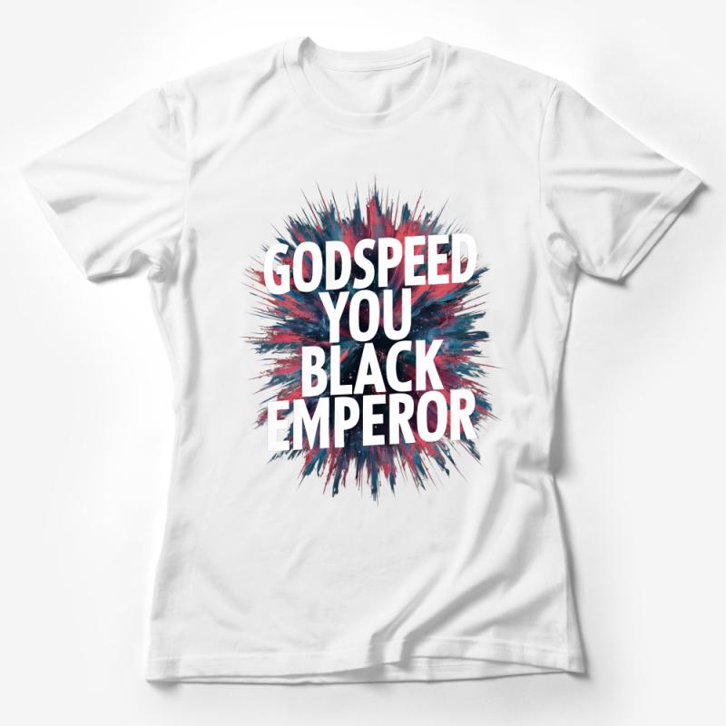 Abstract Art Splash T-Shirt, Godspeed You Black Emperor Inspired Tee, Urban Style Graphic Shirt, Unisex Clothing Female T-Shirt