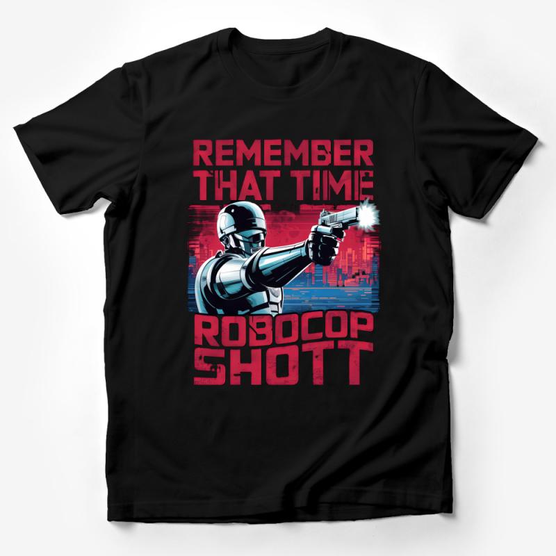 Retro RoboCop Movie T-Shirt, Remember That Time - Vintage Sci-Fi Robot Officer Tee Male T-Shirt