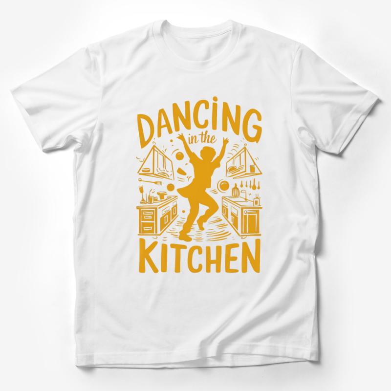 Dancing in the Kitchen T-Shirt, Fun Cooking Dance Shirt, Unisex Kitchen Party Tee, Foodie Gift, Casual Comfortable Cotton Top Male T-Shirt