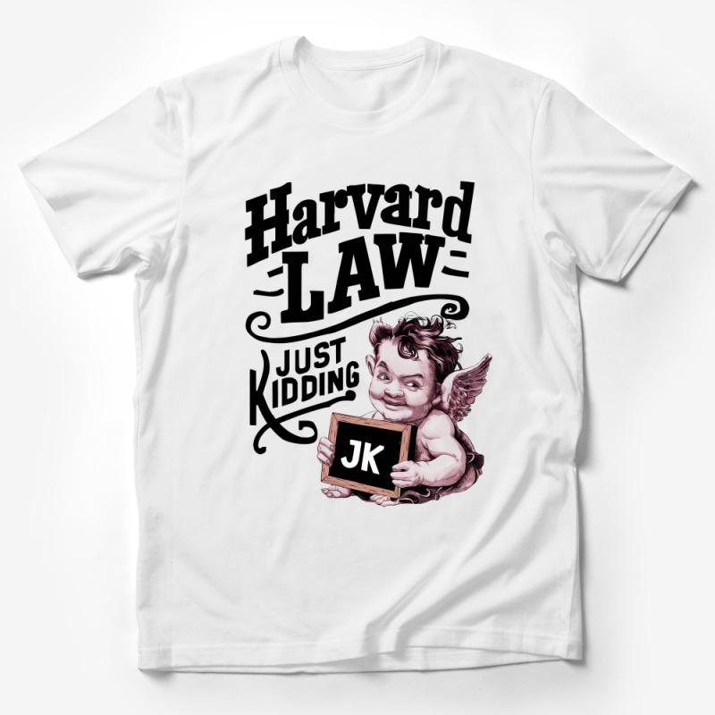 Funny Harvard Law Just Kidding T-Shirt, Unisex College Humor Tee, Gift for Students, Sarcasm Graphic Shirt, Casual Wear Male T-Shirt