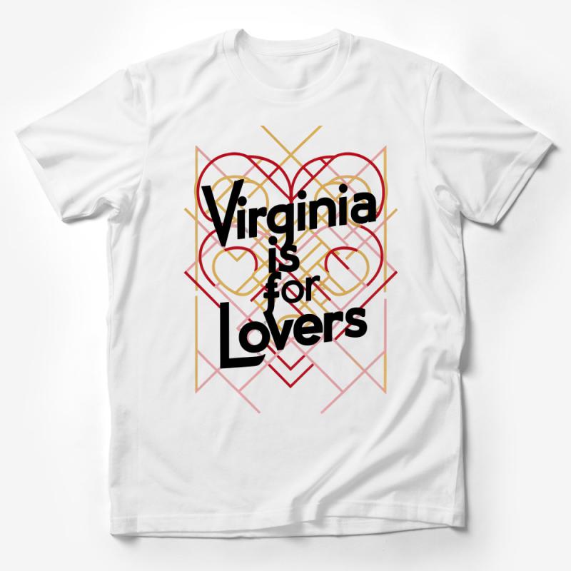 Virginia is for Lovers T-Shirt, Unisex Love State Tee, Graphic Vintage Style Shirt, Casual Comfortable Fashion Top, Gift for Travelers Male T-Shirt