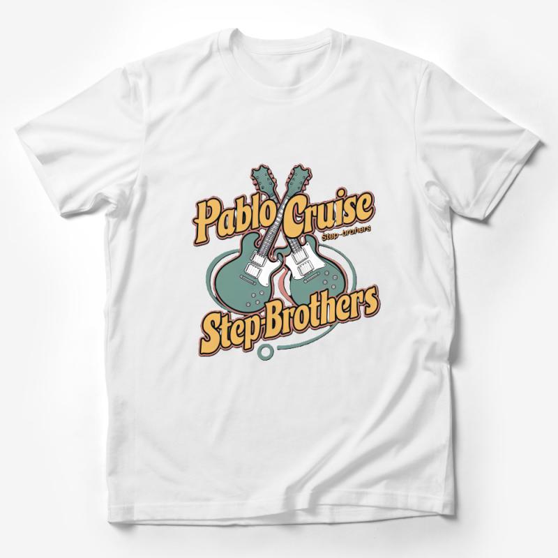 Vintage Rock Band Tee, Pablo Cruise Step Brothers, Guitar Graphic Shirt, Unisex Music T-Shirt, Retro Band Tee, Soft Cotton Shirt Male T-Shirt