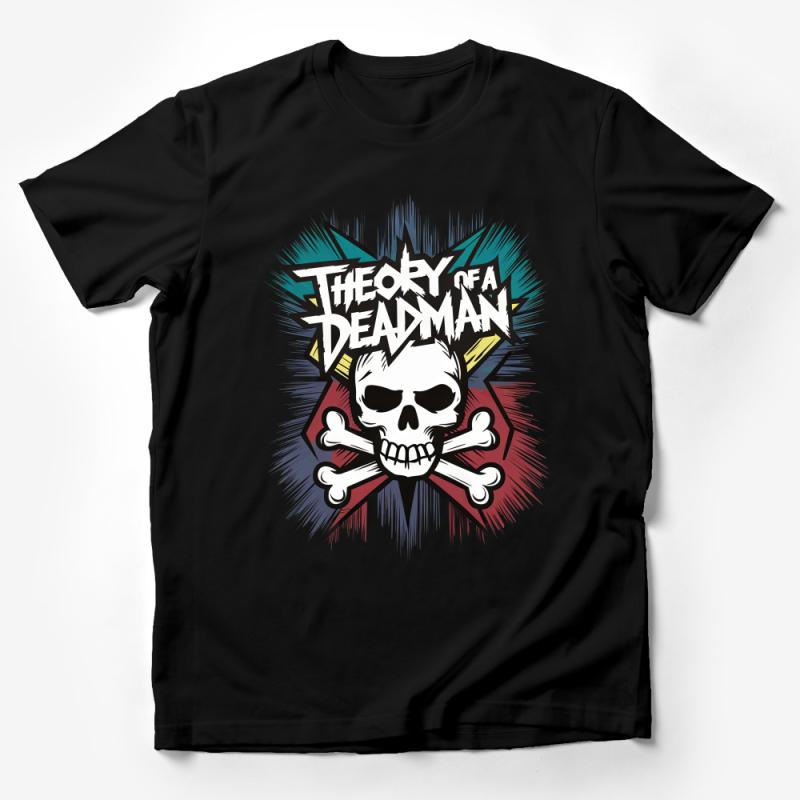 Punk Skull Graphic T-Shirt, Theory of a Deadman Inspired Tee, Urban Street Style, Cool Band Emblem Shirt, Unisex Apparel Male T-Shirt