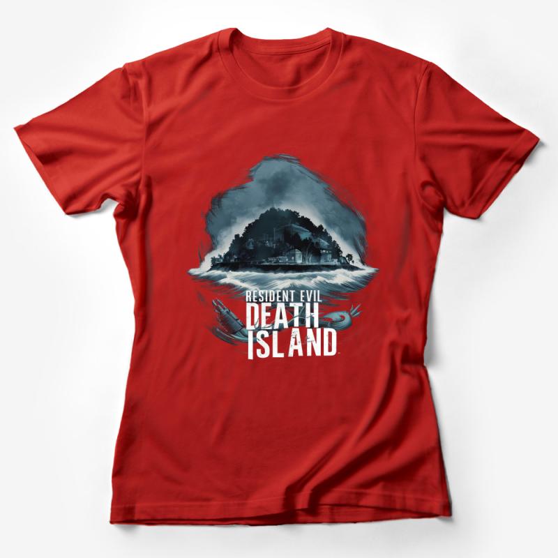 Resident Evil Inspired T-Shirt, Death Island Graphic Tee, Gamer Gift, Horror Game Apparel, Unisex Clothing Female T-Shirt