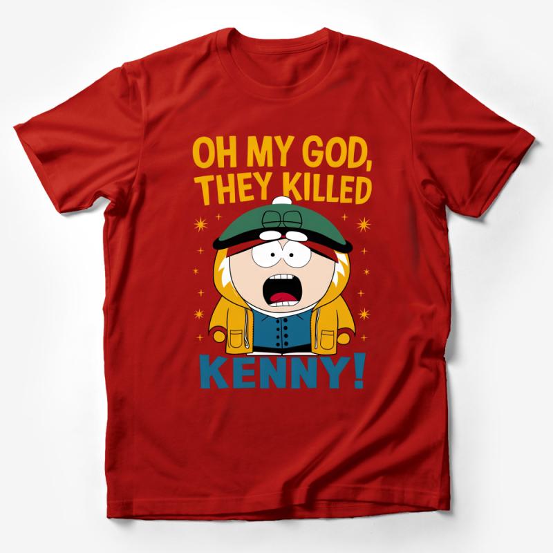 Cartoon Character Quote T-Shirt, Oh My God They Killed, Funny Unisex Graphic Tee, Casual Streetwear, Trendy Pop Culture Shirt Male T-Shirt