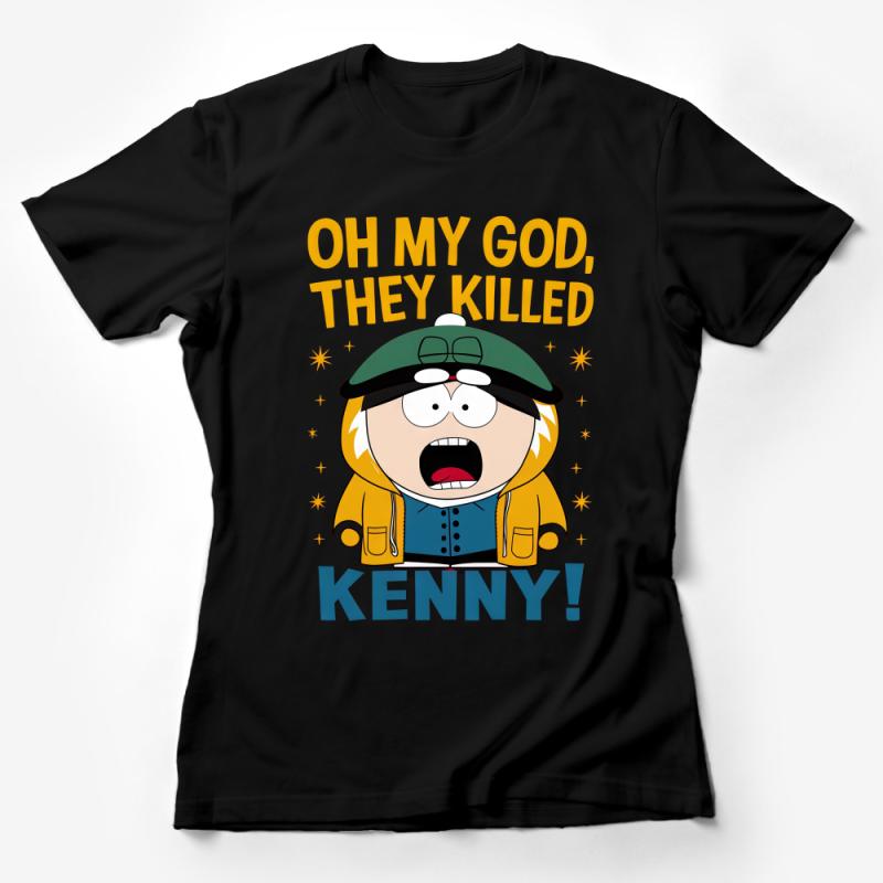 Cartoon Character Quote T-Shirt, Oh My God They Killed, Funny Unisex Graphic Tee, Casual Streetwear, Trendy Pop Culture Shirt Female T-Shirt