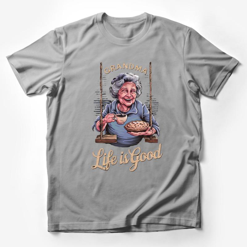 Grandma Life is Good T-Shirt, Vintage Graphic Tee, Comfortable Cotton Shirt, Unique Illustration, Gift for Grandmothers, Casual Wear Male T-Shirt