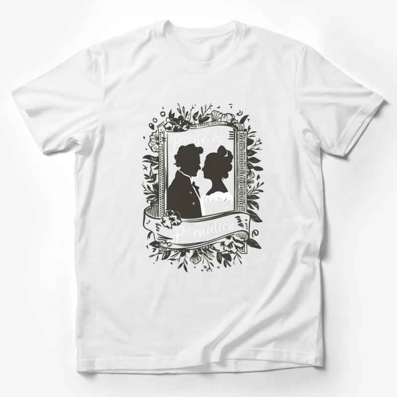 Pride and Prejudice Inspired Vintage Silhouette T-Shirt, Classic Literature Novel Fans Tee, Bookish Gift for Her Male T-Shirt