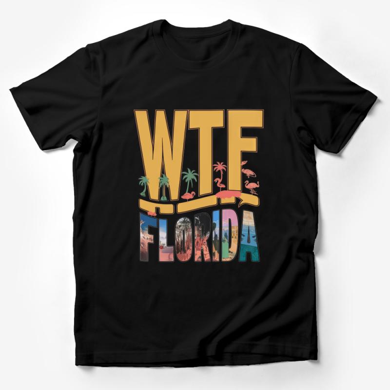 Vintage Inspired WTF Florida Graphic Tee, Bold Tropical Lettering Unisex T-Shirt Male T-Shirt