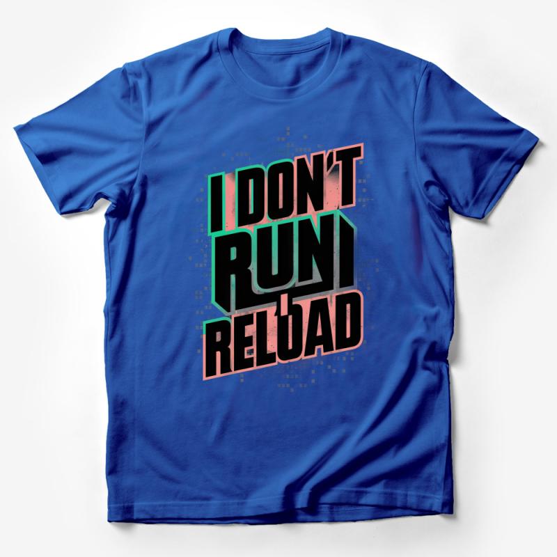 Vintage Style I Don't Run Quote T-Shirt, Retro Graphic Tee, Casual Grunge Streetwear, Unisex Apparel Male T-Shirt