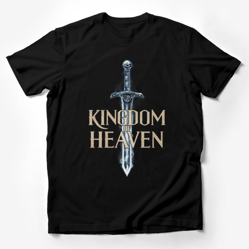 Kingdom of Heaven Sword Graphic Tee, Fantasy Warrior T-Shirt, Medieval Sword Art Shirt, Cool Gamer Gift, Unisex T-Shirt Design Male T-Shirt