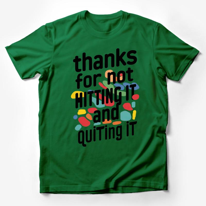 Colorful Thank You T-Shirt, Positive Message Tee, Fun Appreciation Fashion Top Male T-Shirt