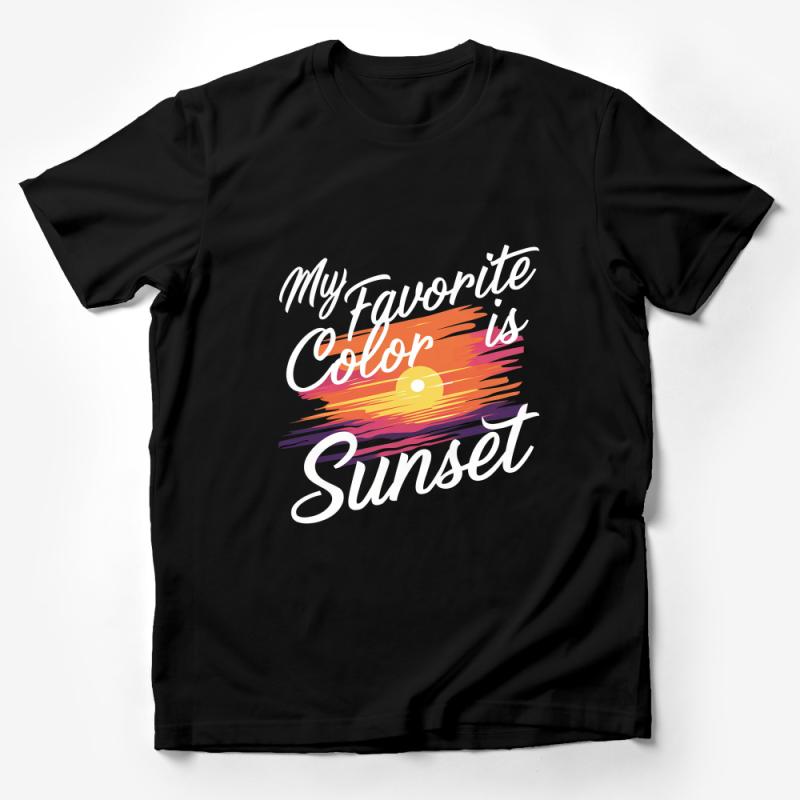 Sunset Graphic Tee, My Favorite Color is Sunset T-Shirt, Colorful Summer Top, Unisex Casual Shirt Male T-Shirt