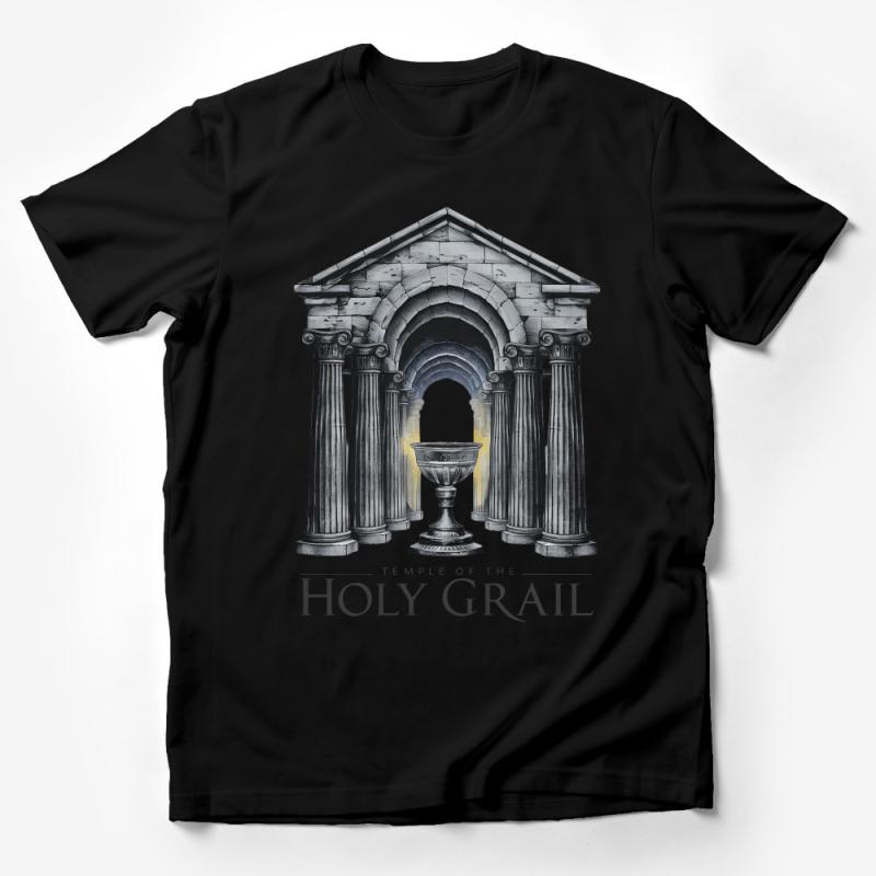 Temple of the Holy Grail T-Shirt, Vintage Architecture Graphic Tee, Unisex Mystical Quest Shirt Male T-Shirt