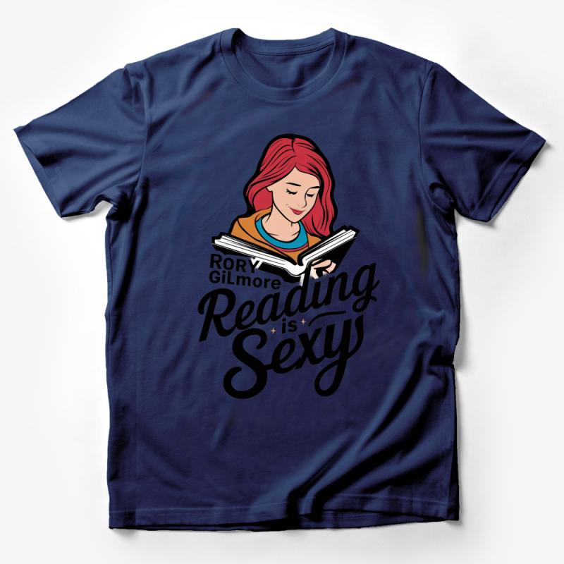 Women's Reading Sexy T-Shirt, Rory Gilmore Inspired Graphic Tee, Book Lover Gift, Casual Library Chic Top, Literary Fashion Apparel Male T-Shirt