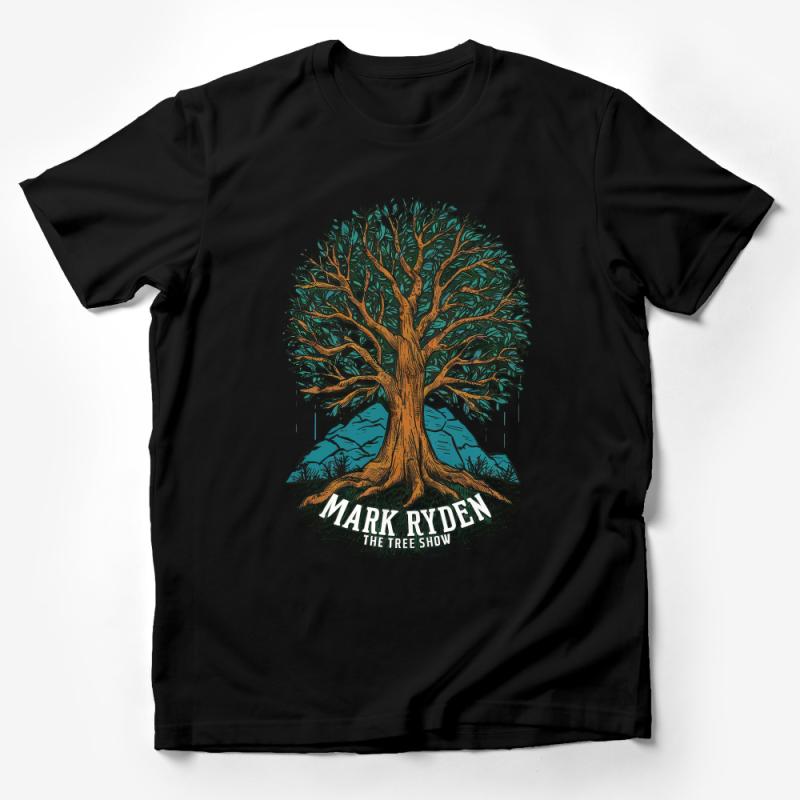 Tree Show Graphic T-Shirt - Nature Inspired Artwork Tee, Unisex Cotton Shirt, Casual Outdoor Clothing, Trendy Botanical Illustration Top Male T-Shirt