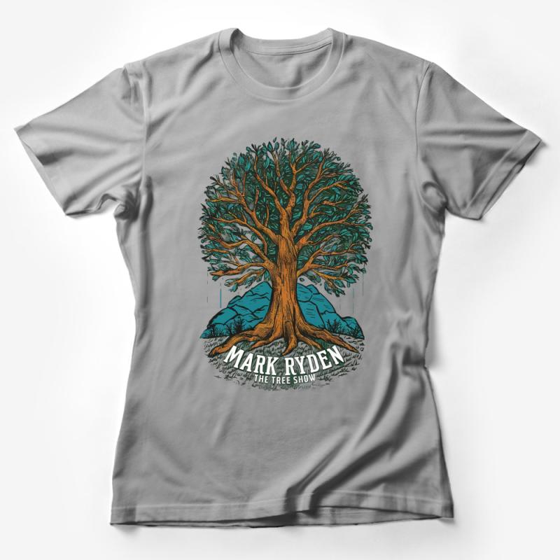 Tree Show Graphic T-Shirt - Nature Inspired Artwork Tee, Unisex Cotton Shirt, Casual Outdoor Clothing, Trendy Botanical Illustration Top Female T-Shirt