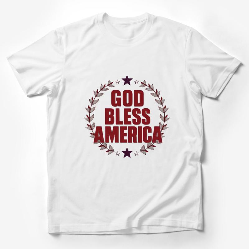 Patriotic T-Shirt God Bless America, Unisex Graphic Tee, 4th of July Shirt, Independence Day Apparel, American Pride Clothing Male T-Shirt