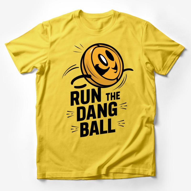 Men's Football Graphic Tee Run The Dang Ball - Casual Sports T-Shirt, Athletic Shirt, Game Day Tee, Sports Fan Gift Male T-Shirt