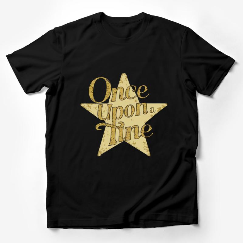 Vintage Once Upon a Time Star Graphic Tee, Unisex Fairy Tale T-Shirt, Retro Storybook Fashion, Unique Gift Male T-Shirt